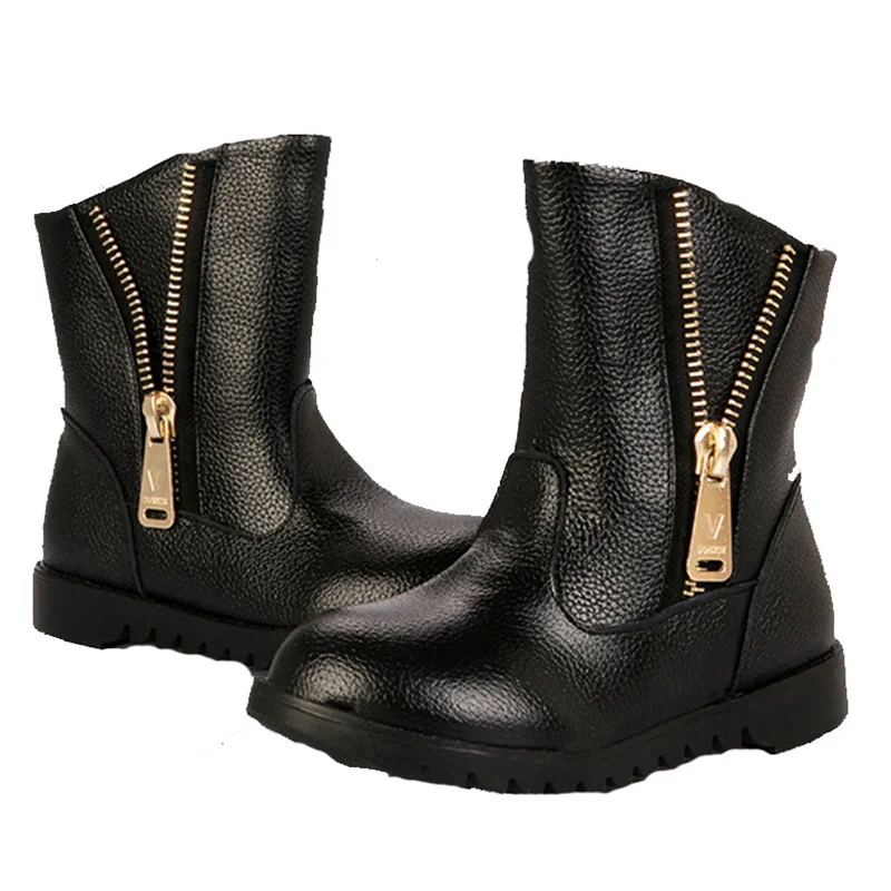 

New arrival Autumn And Winter Girls Shoes Vintage Europe Style Fashion Children Thick Soled Boots Snow Short Boots Zipper XL619