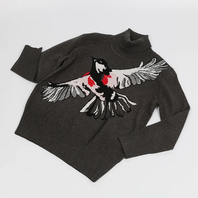 Женские Свитеры с высоким воротом осень-зима Коллекция 2017 г. теплая шерсть