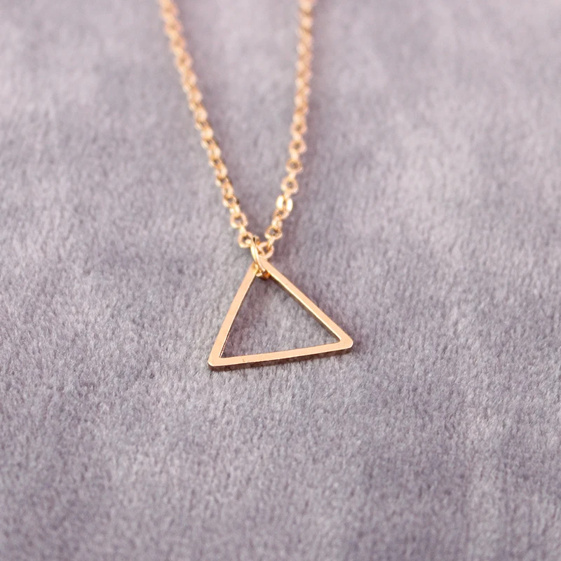 Модное геометрическое индивидуальное ожерелье треугольник Квадратный Круг