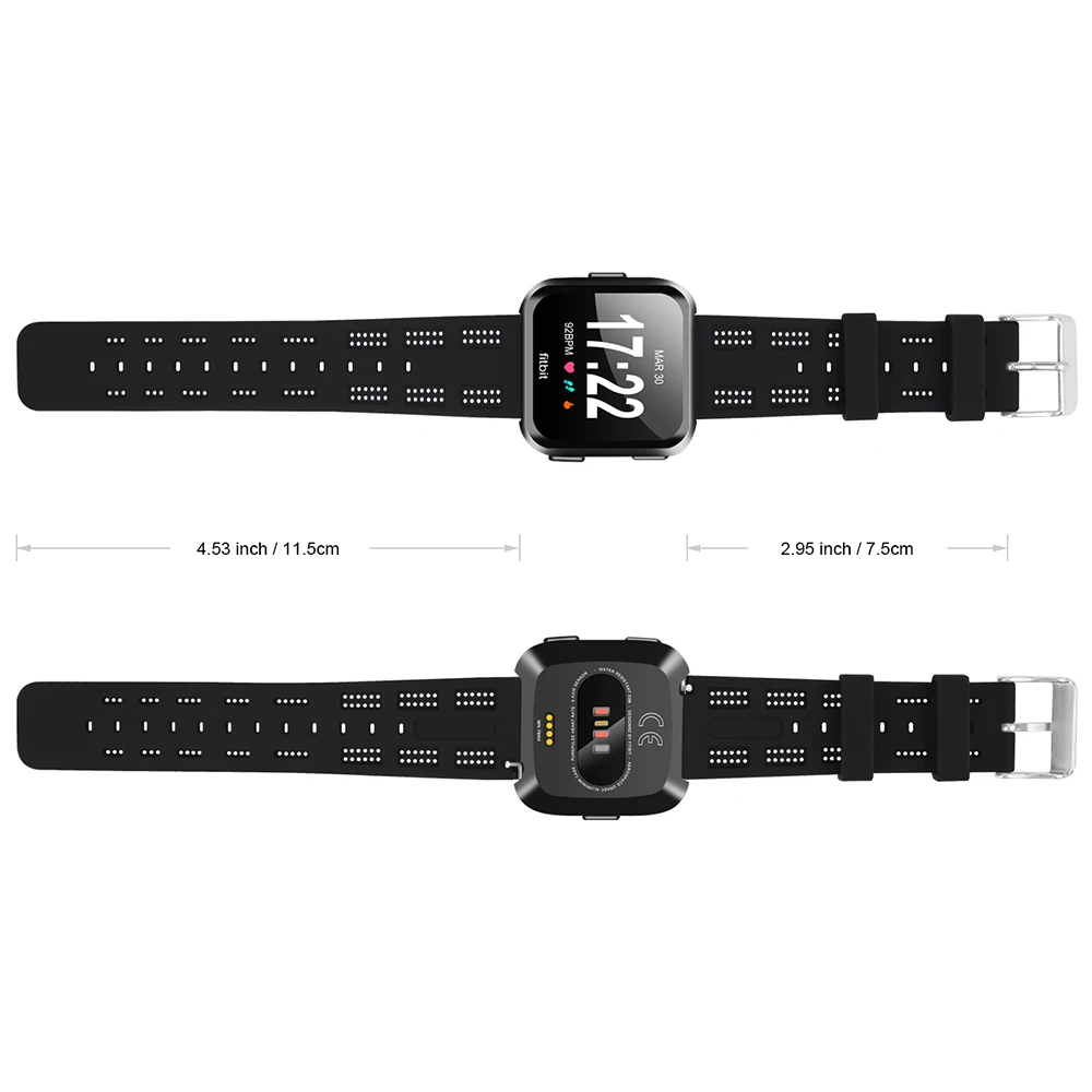 Модный спортивный силиконовый ремешок сменный Браслет для Fitbit Versa резиновый