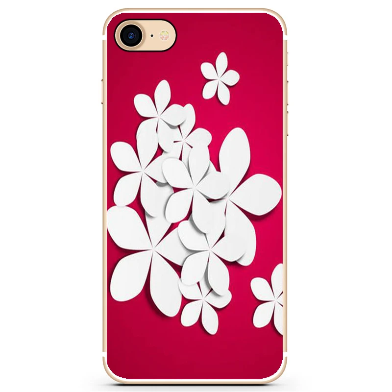 Topnow clear Silicone Cover Daisy flower plant diamond pattern Soft TPU Phone Case for iPhone 6 6S 6Plus 6sPlus 7 Plue |