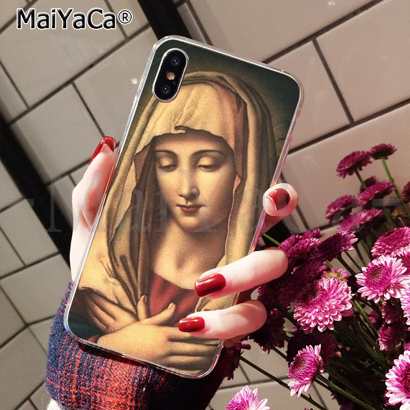 MaiYaCa Virgin Mary Christian Рождество Новое поступление черная ячейка чехол для телефона iphone 11 pro 8 7 66S Plus X XS MAX 5s SE XR