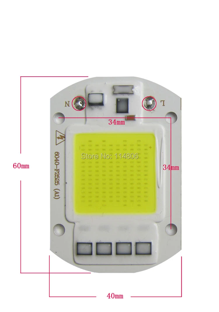 Светодиодная лампа COB 20 Вт 30 50 светодиодный чип 220 В ~ 240 вход IP65 Smart IC подходит для DIY