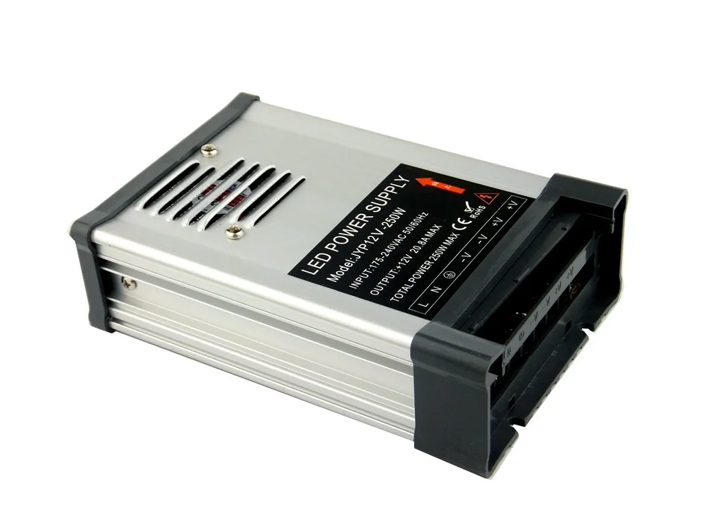 World Sky DC12V/DC24V 60 Вт 100 Вт 200 Вт 250 Вт 400 Вт непромокаемый переключатель питания для 5050 2835 3528 5630 Светодиодная лента непромокаемая