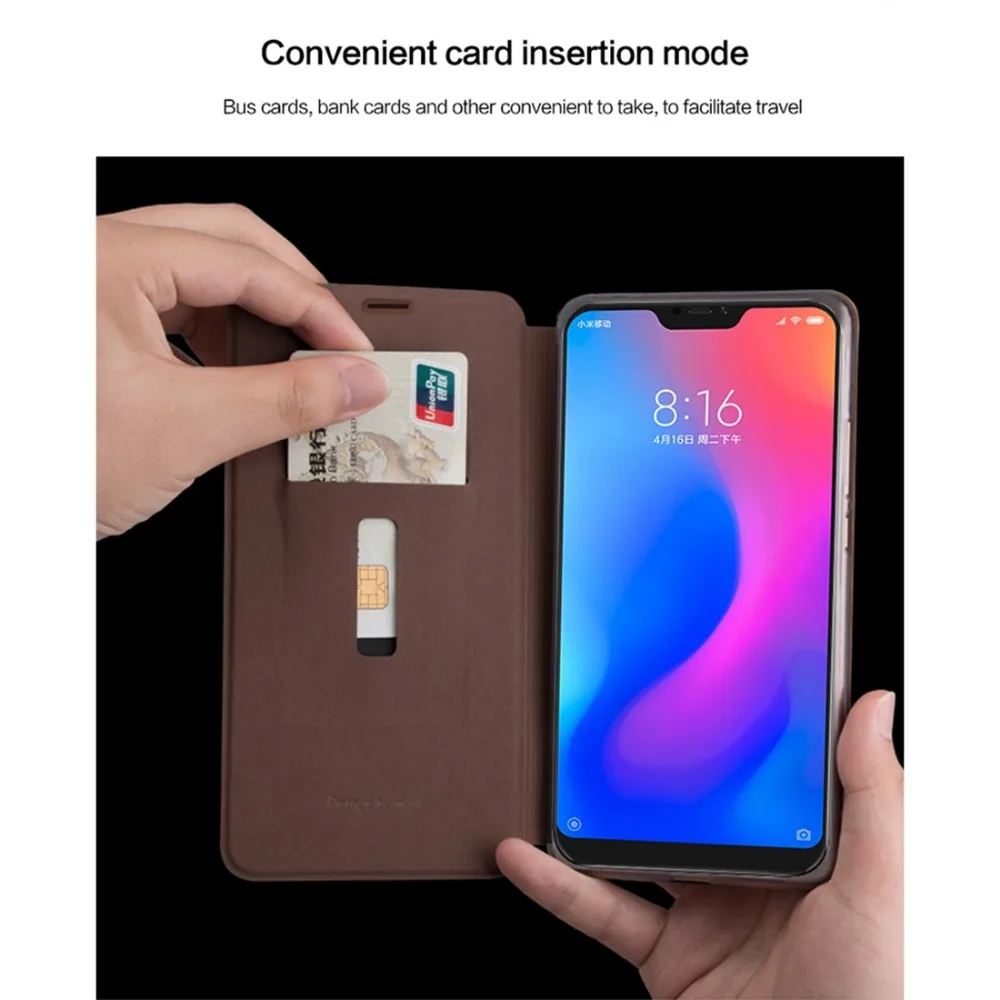 MOFI для Xiao mi Red mi 6 Pro/mi A2 Lite горизонтальный Флип из искусственной кожи чехол с держателем и слотом для карт для телефона Red mi 6 Pro