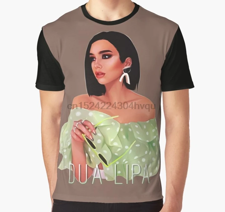 Сплошным принтом 3D футболка Для мужчин забавная Дуа липа со сплошным рисунком