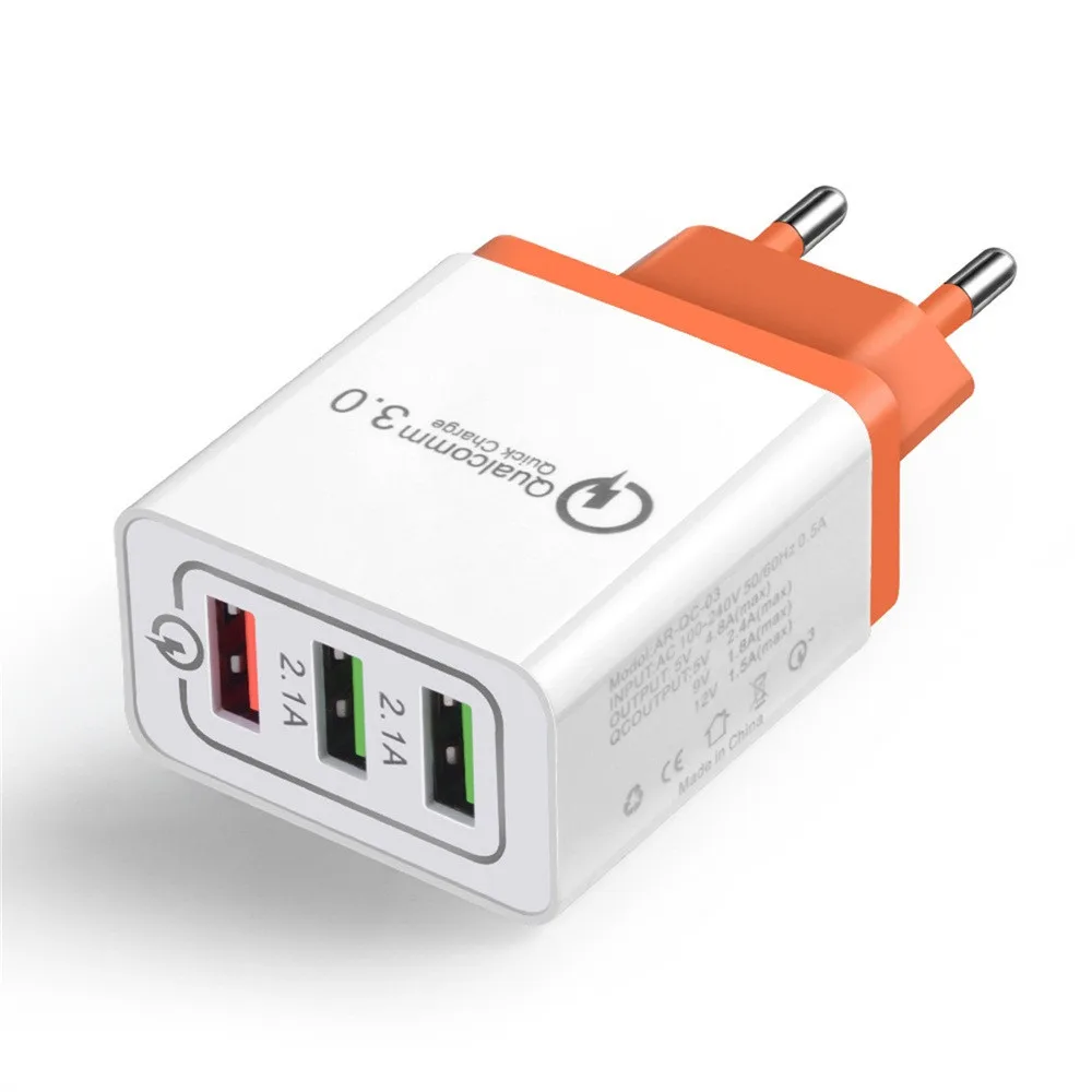 Зарядное устройство с 3 USB-портами 30 Вт QC 0 | Электроника