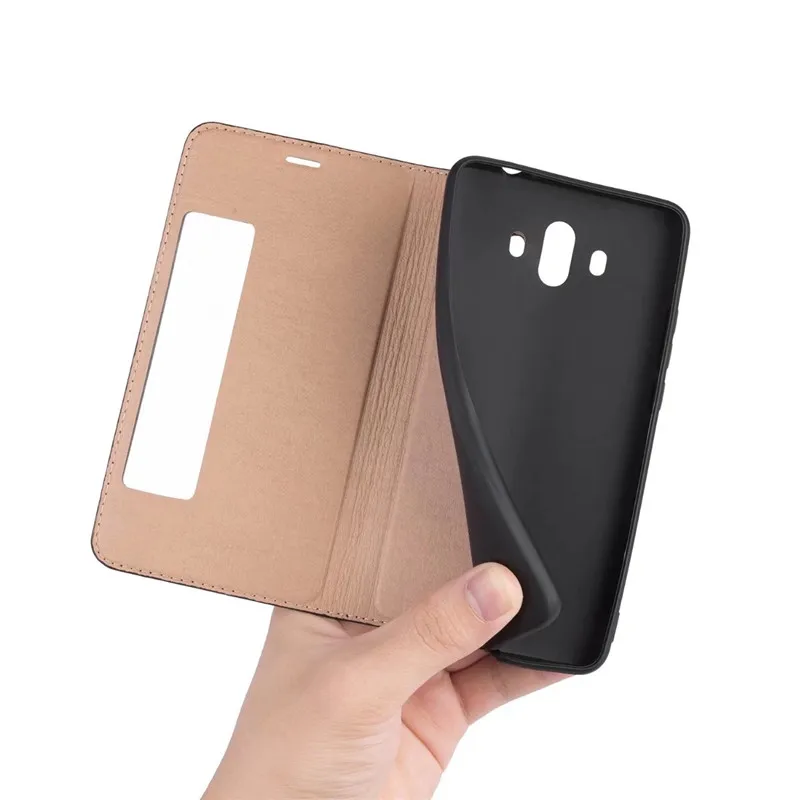 Smart Чехол чехол для Huawei Коврики 10 оригинальный бренд с Fundas окна Книга Флип