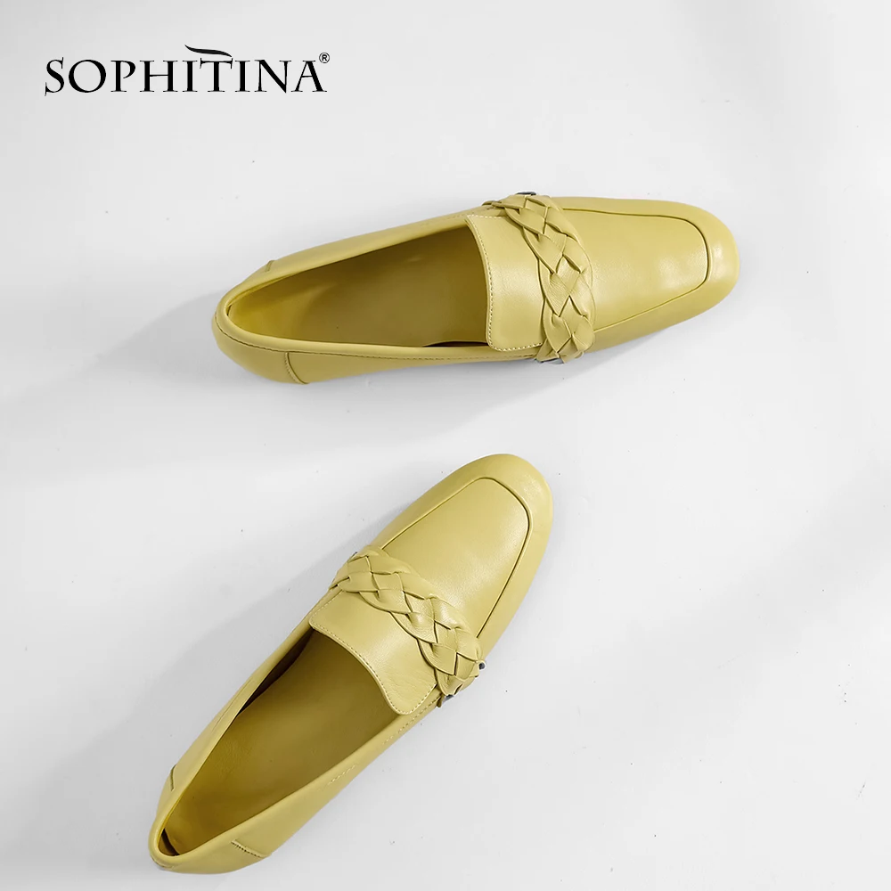 SOPHITINA/удобные женские туфли на плоской подошве новая модная обувь из натуральной