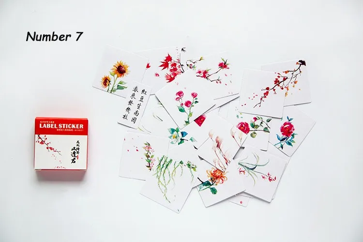 40 шт./Партия DIY милые кавайные Мультяшные наклейки Животные цветок липкая бумага для дома скрапбукинг украшения дневник