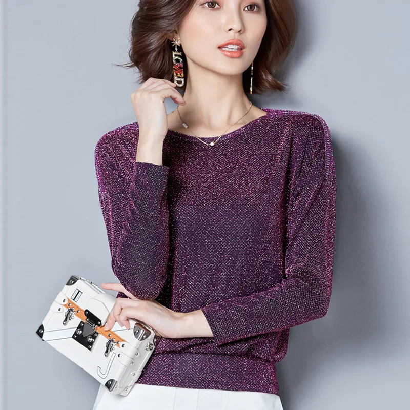 Женская зимняя футболка с длинным рукавом летучая мышь|t shirts for women|mesh t shirtfashion shirt |