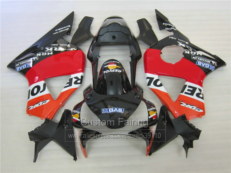 Высококачественный комплект обтекателей для мотоцикла Honda CBR954RR 02 03 красный