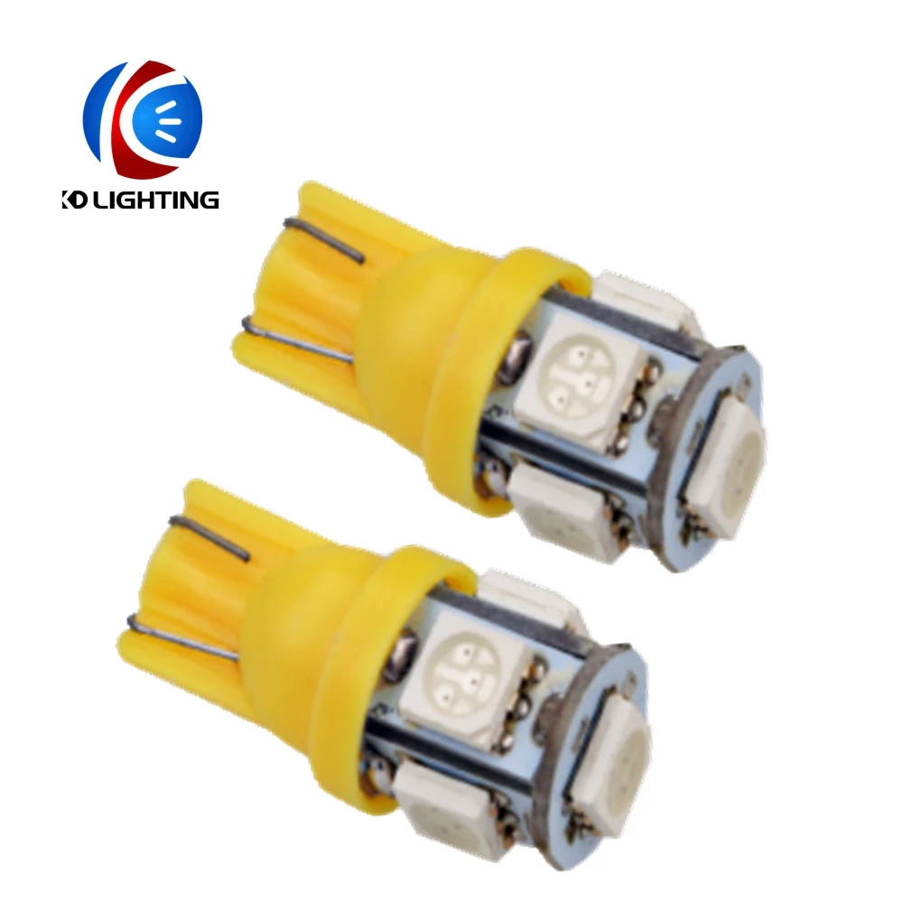 KD 50 шт./лот DC 12V T10 LED W5W 5050 5SMD 192 168 194 Светодиодные Автомобильные лампы клиновидные