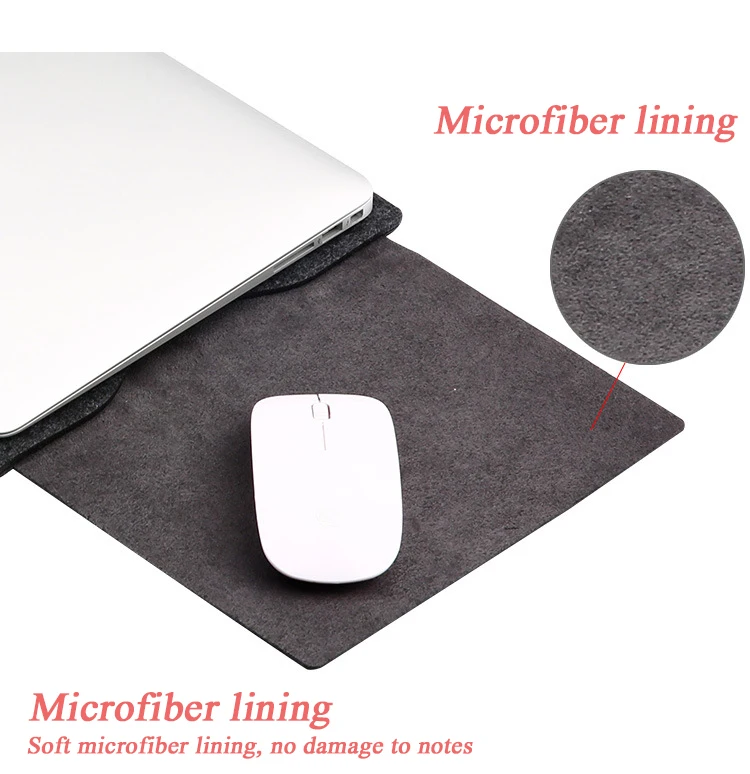 Mouse Pad Sleeve Pouch Laptop Bag For Xiaomi Macbook Air 11.6 13 Retina Pro 12 15 15.6 Case Wool Felt Waterproof Notebook Cover