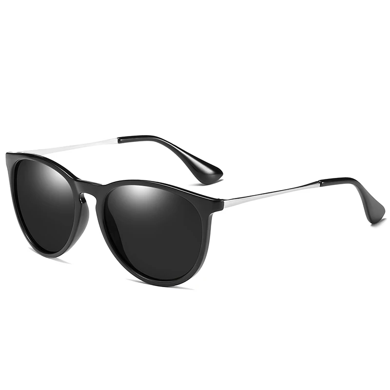 C1 Black Black Pro Acme, Ретро стиль, кошачий глаз, поляризационные солнцезащитные очки для женщин, черепаха, коричневые, Ретро стиль, круглые зеркальные линзы, солнцезащитные очки для женщин, PA1266 - Цвет линз: C1 Black Black