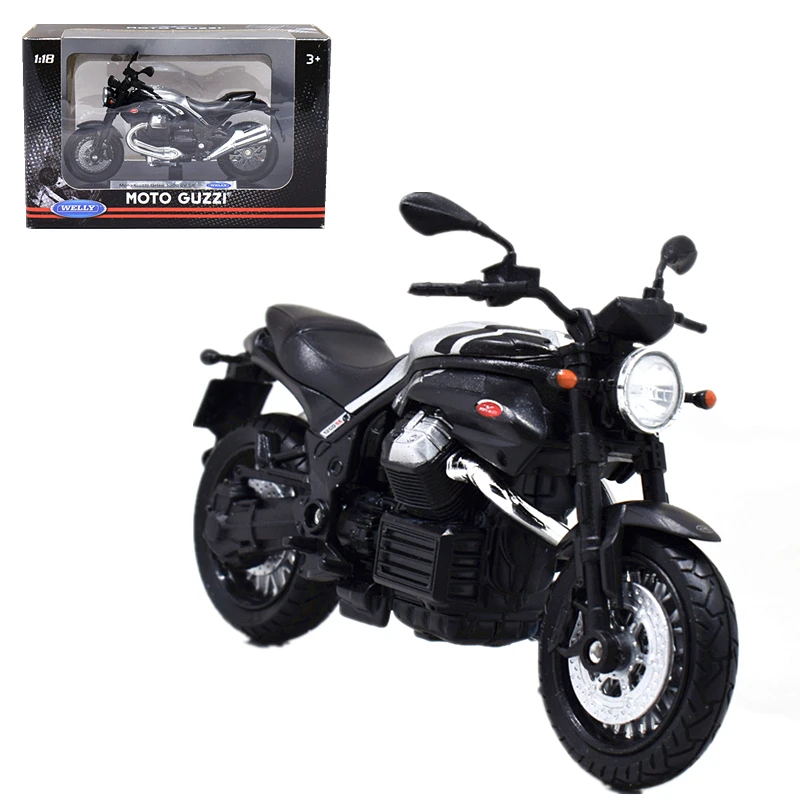 1:18 Welly Moto Guzzi Griso 1200 8 V SE мотоцикл модель велосипеда игрушка черный серебристый
