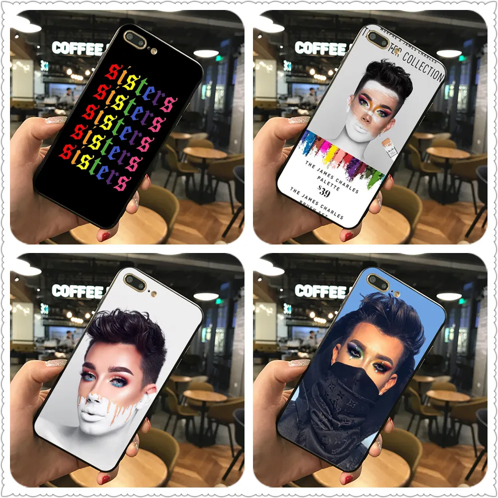 James Charles X чехол для iPhone 7 8 черный силиконовый Samsungs7 s8 s9 сестры | Мобильные телефоны