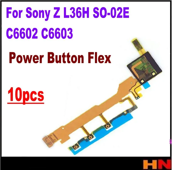 10 шт./лот оригинальная запасная Кнопка питания гибкий кабель для микрофона Sony Xperia