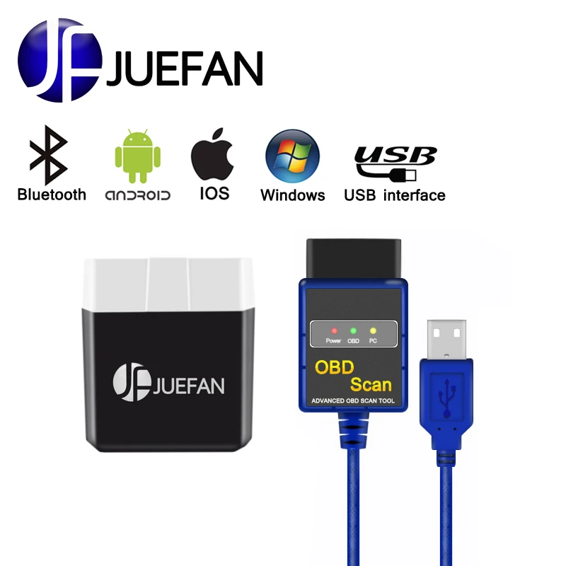Новый OBD2 ELM327 Bluetooth V2.1 беспроводной OBDII Диагностика для Android и iOS устройств ПК