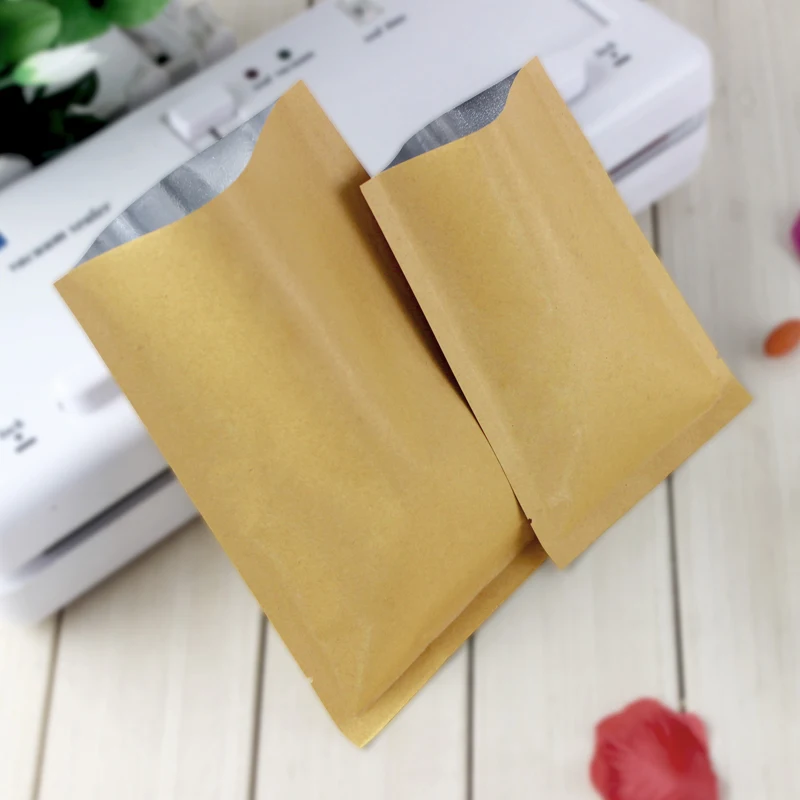 Food Packaging Bags Vacuum Pouches Kraft Paper 100pcs 5 Sizes Compression Type Foil 13 Wire Kitchen | Дом и сад