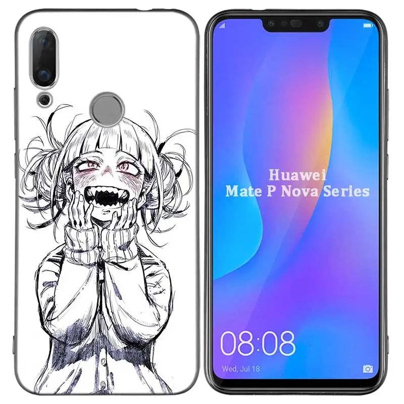 Силиконовый чехол для huawei P30 P20 P10 P9 mate 20 10 Lite Pro Nova 3i 4e 3E P Smart Plus аниме девушка мультфильм Япония