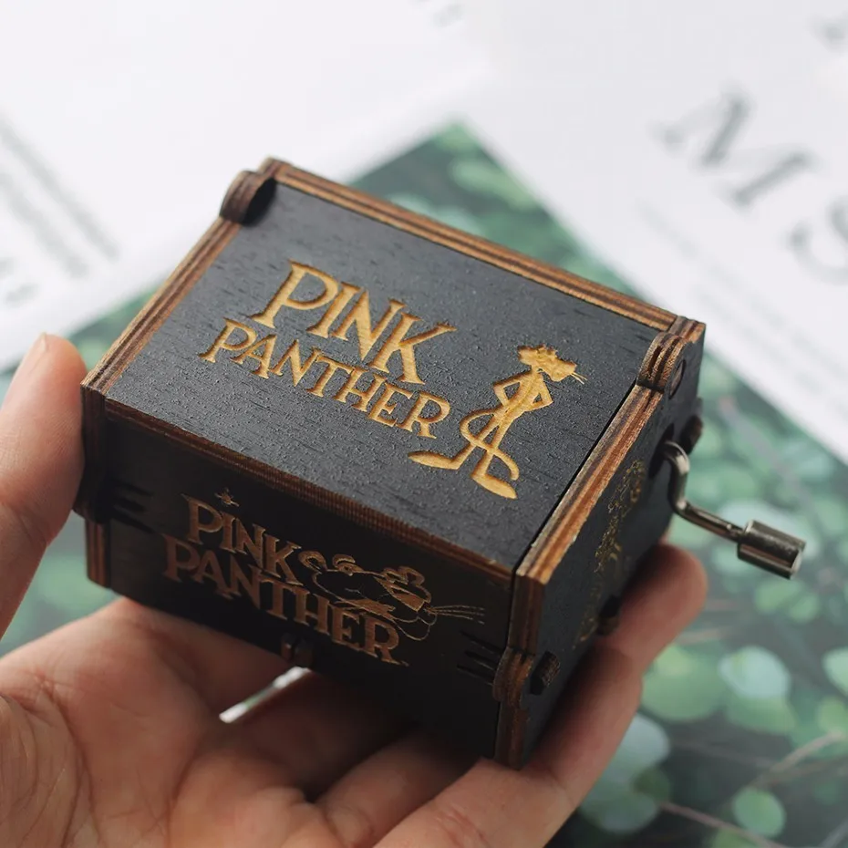 High End ручной коленчатый черный музыкальная шкатулка игра трон Сейлор Мун Пират капитан Розовая пантера подарки на день рождения