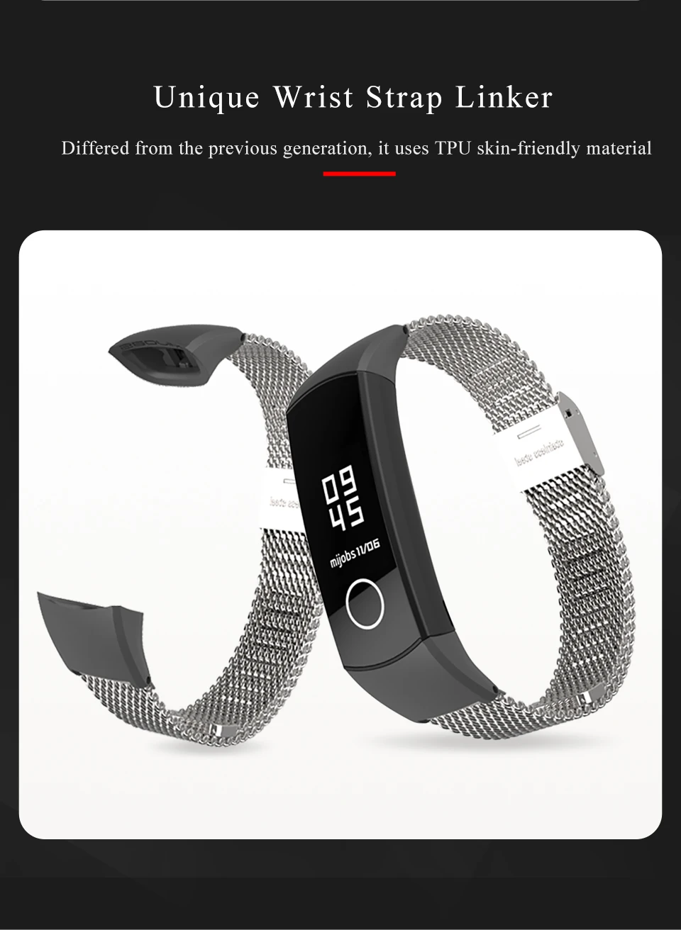 LEMFO Миланский металлический ремешок для huawei Honor Band 4 ремешок для часов браслет из нержавеющей стали смарт-Аксессуары