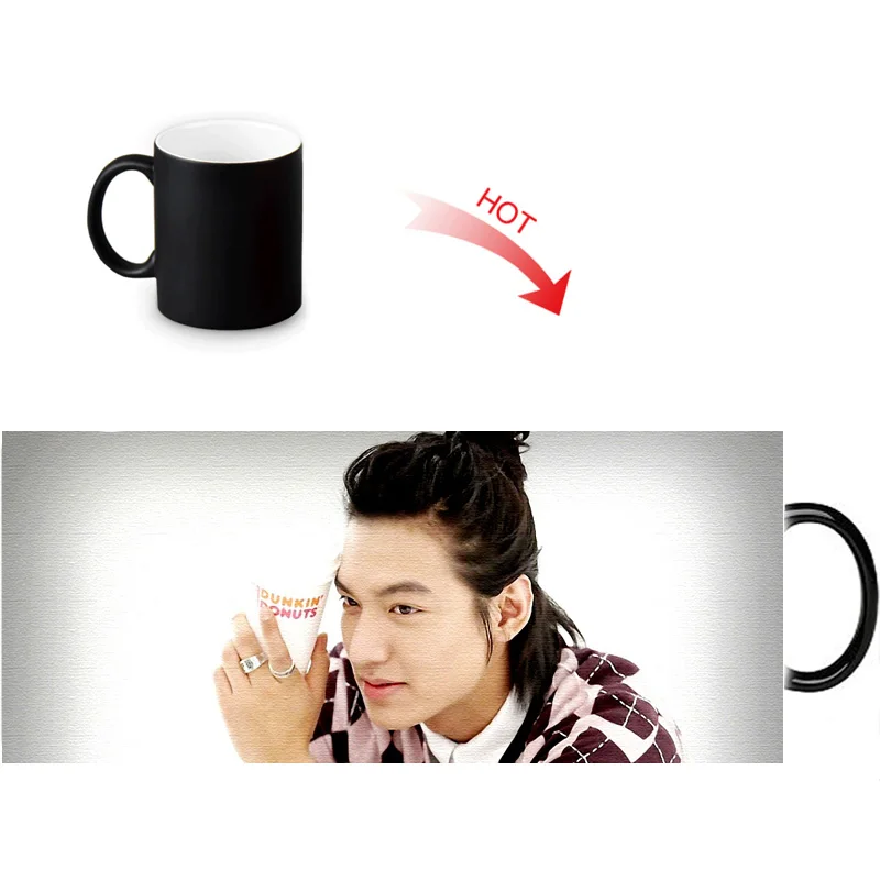 Custom Min ho Lee узор изменение цвета кружка для воды 350 мл тепловые кофейные чашки