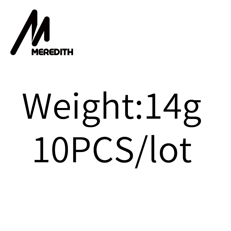 MEREDITH, 10 шт./лот, 3,5 г, 5 г, 7 г, 10 г, 14 г, свинцовая насадка в виде слота для крови, рыболовные крючки для мягкой приманки, рыболовные крючки из углеродистой стали - Цвет: 14g-10pcs