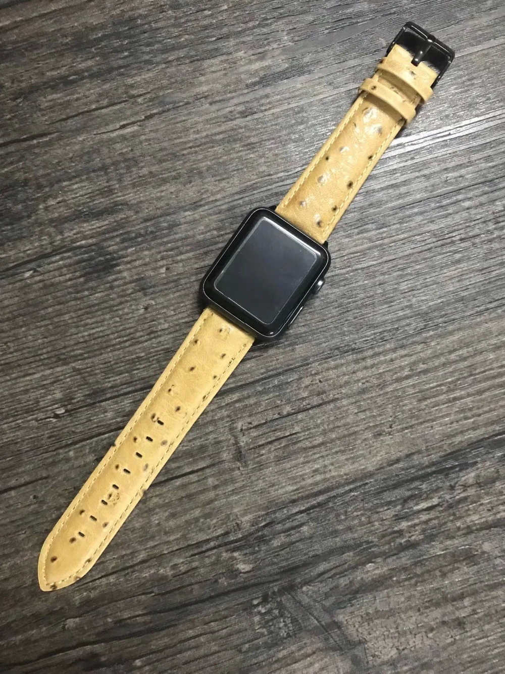 Новинка 2018 кожаный ремешок с узором страуса для apple watch 42 мм/38 мм iwatch 1/2/3 Сменные