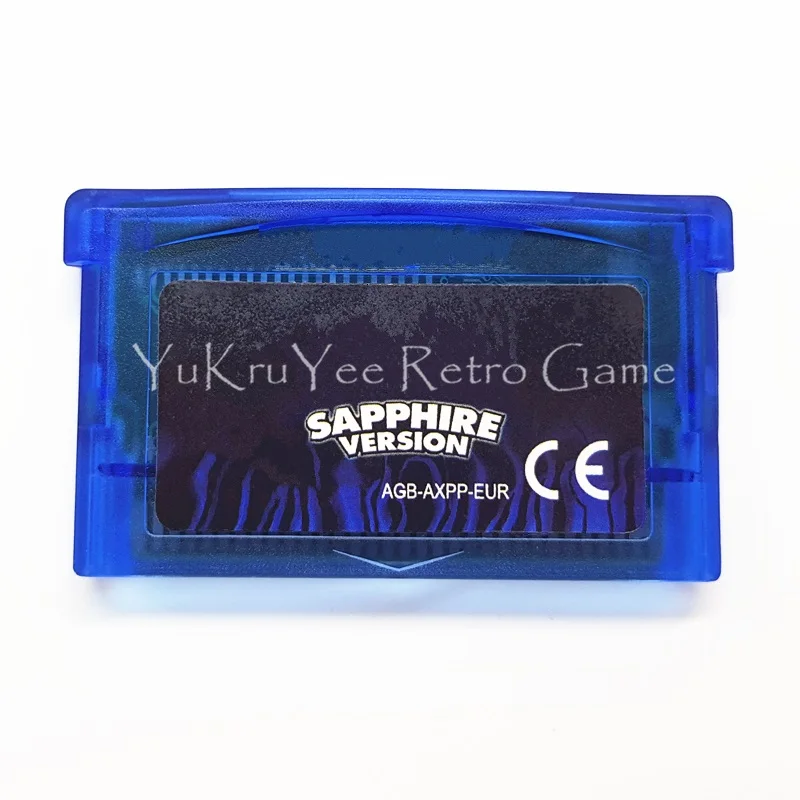 Sapphire FRA Изумрудный огонь красный лист зеленый Рубин Сапфир видеоигры карты памяти картридж для 32 бит консоли аксессуары ЕС Версия - Цвет: Sapphire FRA