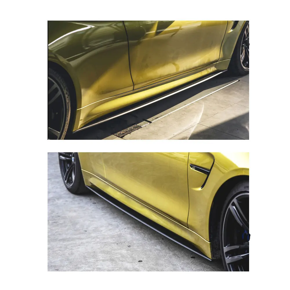 Углеродное волокно/FRP боковые юбки удлинители фартуки для BMW F82 F83 M4 Coupe Convertible 2014 -