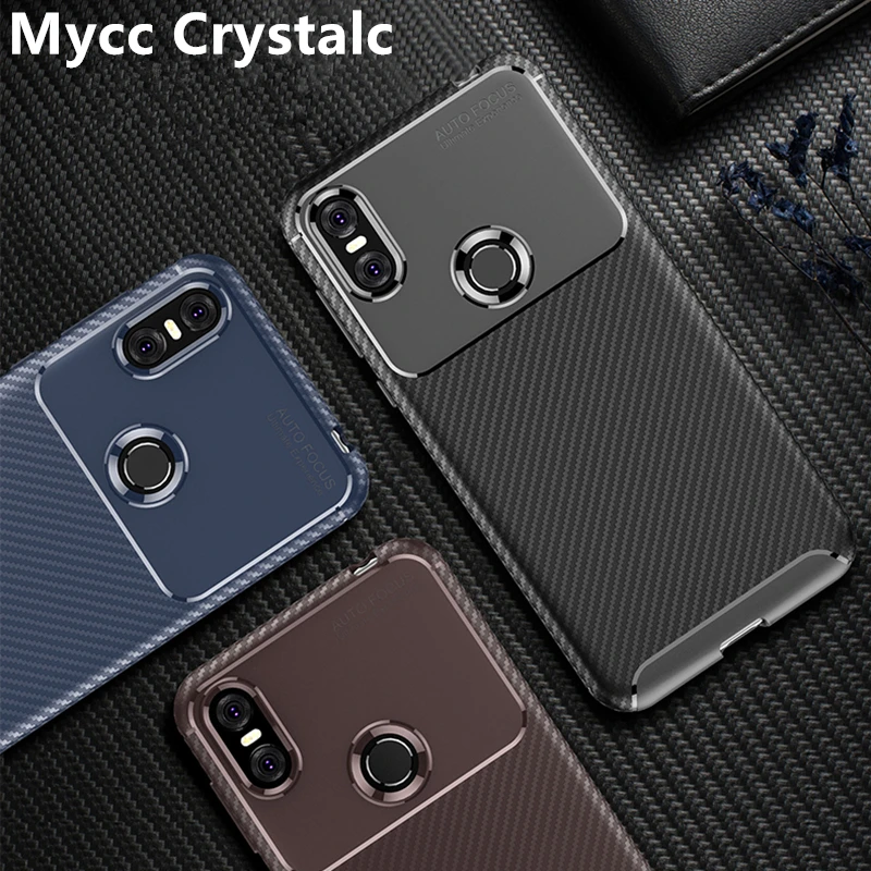 Чехол из углеродного волокна для Motorola P30 Play тонкий прочный противоударный мягкий