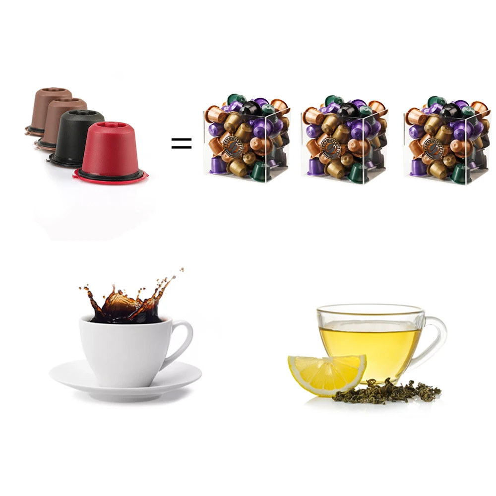 4 шт./упак. многоразового многоразовые Nespresso Кофе Capsule фильтр Pod для первоначальный Nespresso многоразового Кофе capsule