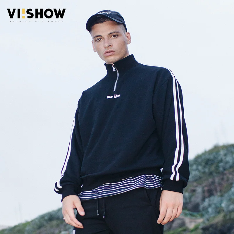 Классические мужские Толстовки топы модные VIISHOW брендовая одежда уличная Moletom