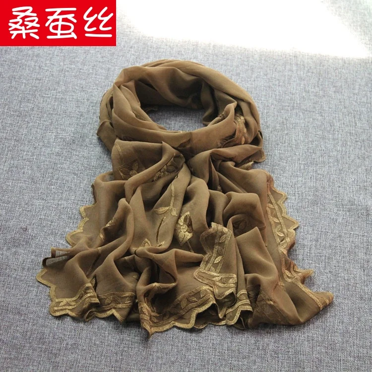 #0515 Шелковый фетровый платок цвет: как на картинке размер: 48*175 см|handkerchief