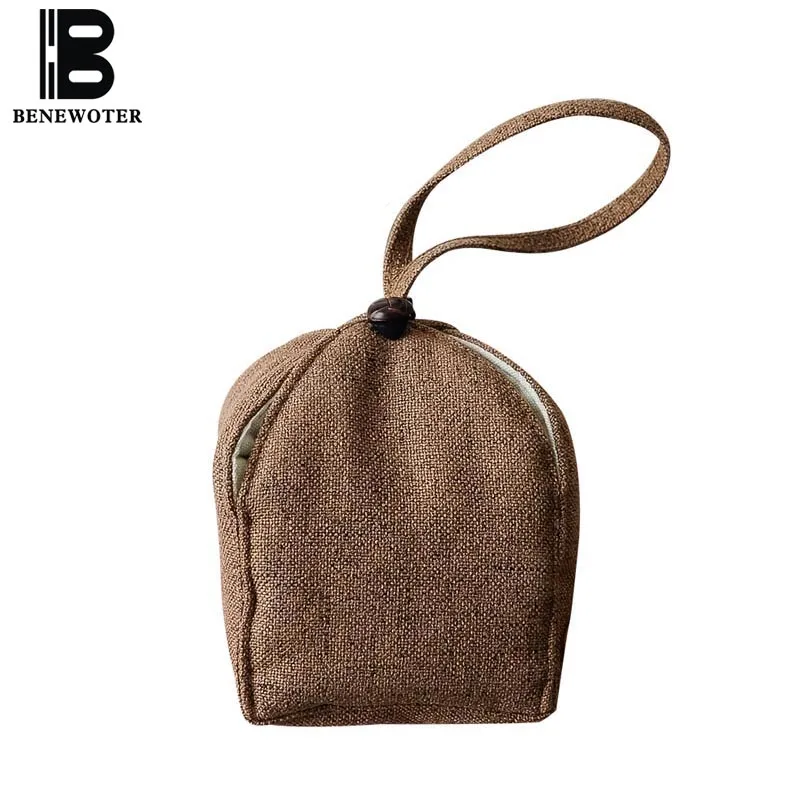 Японский Стиль из хлопка и льна чайные принадлежности сумка для хранения