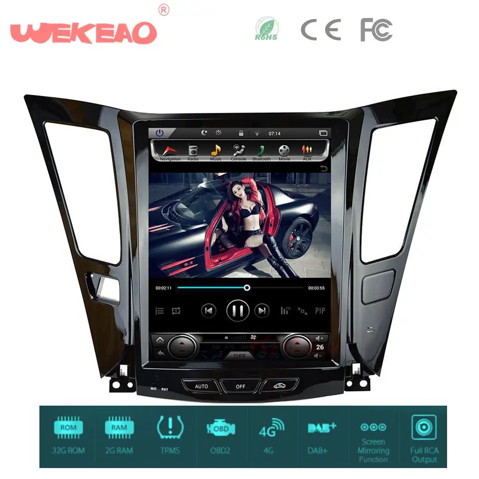Wekeao 10 4 &quotвертикальный Экран Тесла Стиль dvd плеер автомобиля стерео радио для hyundai
