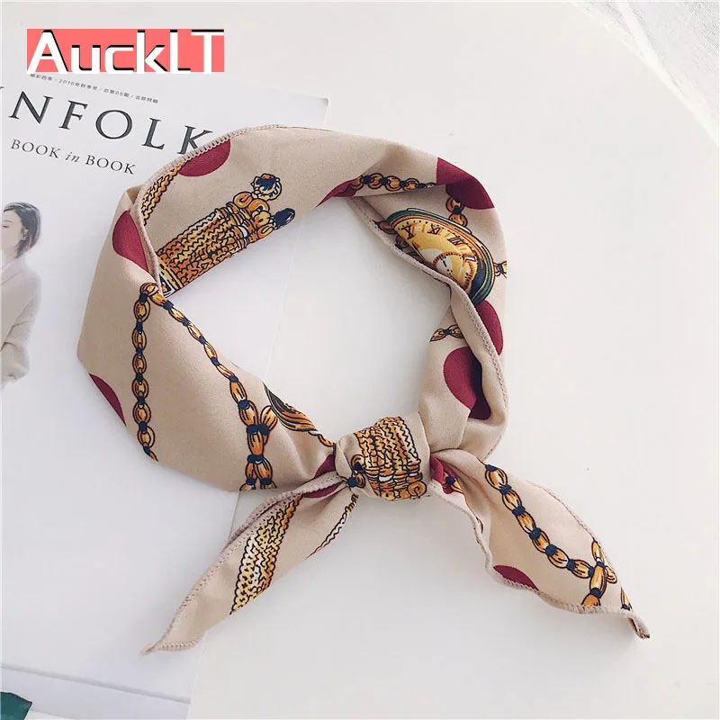 Женская тесемка шарф тюрбан головной убор треугольное полотенце шейный деловая