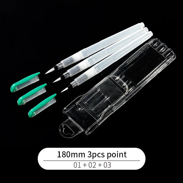 180mm 3pcs point Bgln 3, 6 штук в партии, Краски набор кистей большой Ёмкость кисточек для рисования и Салливаном, на мягкой плоской подошве;/торговая точка акварель Краски ing кисть для рисования Art Suppies - Цвет: 180mm 3pcs point