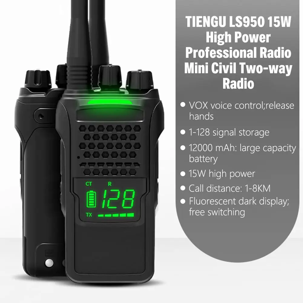 Для TIENGU LS950 15W Walkie Talkie высокомощная профессиональная радио мини Civil двухстороннее
