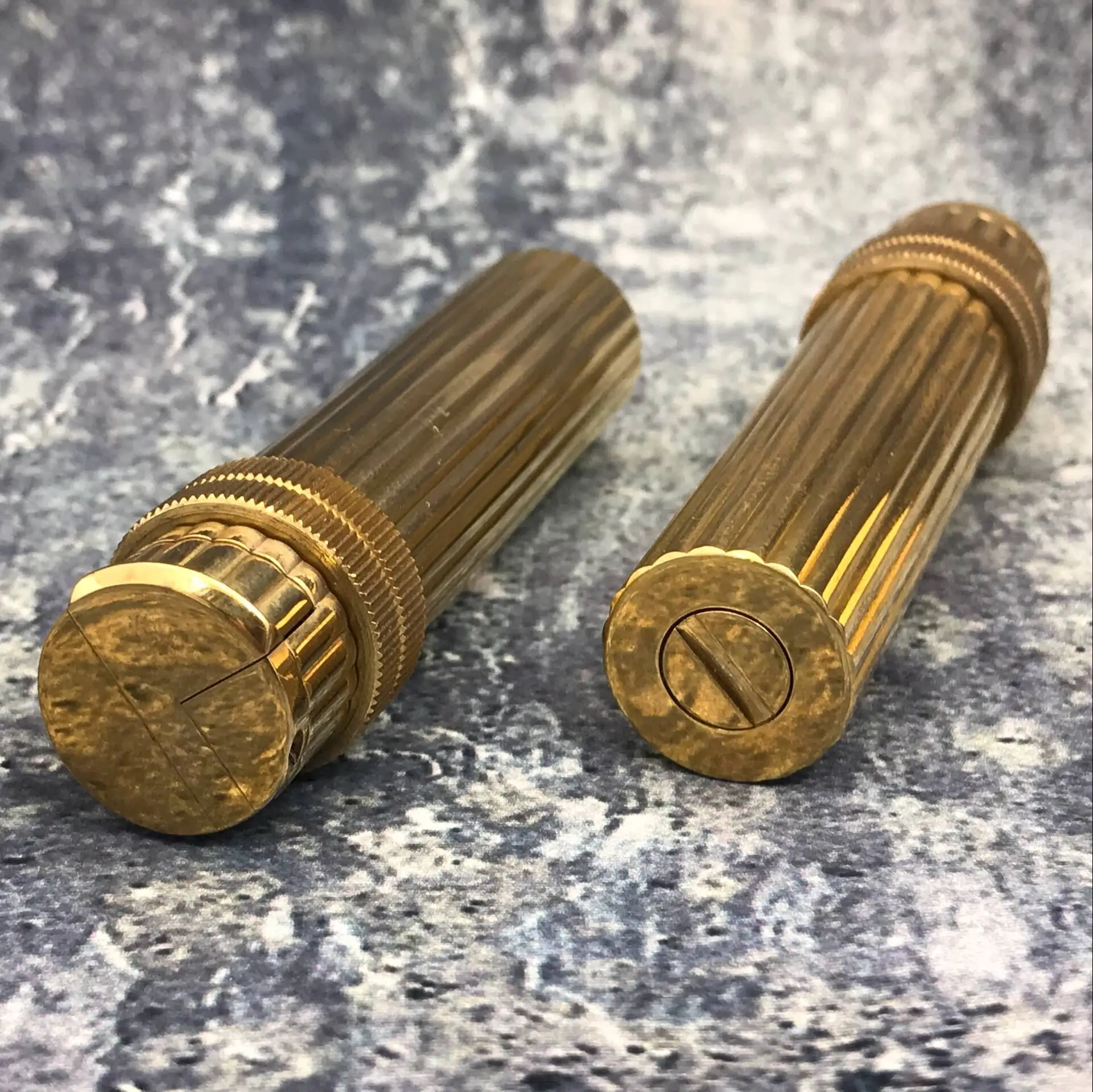 Винтажная латунная бензиновая зажигалка с двойной передачей Подарочная