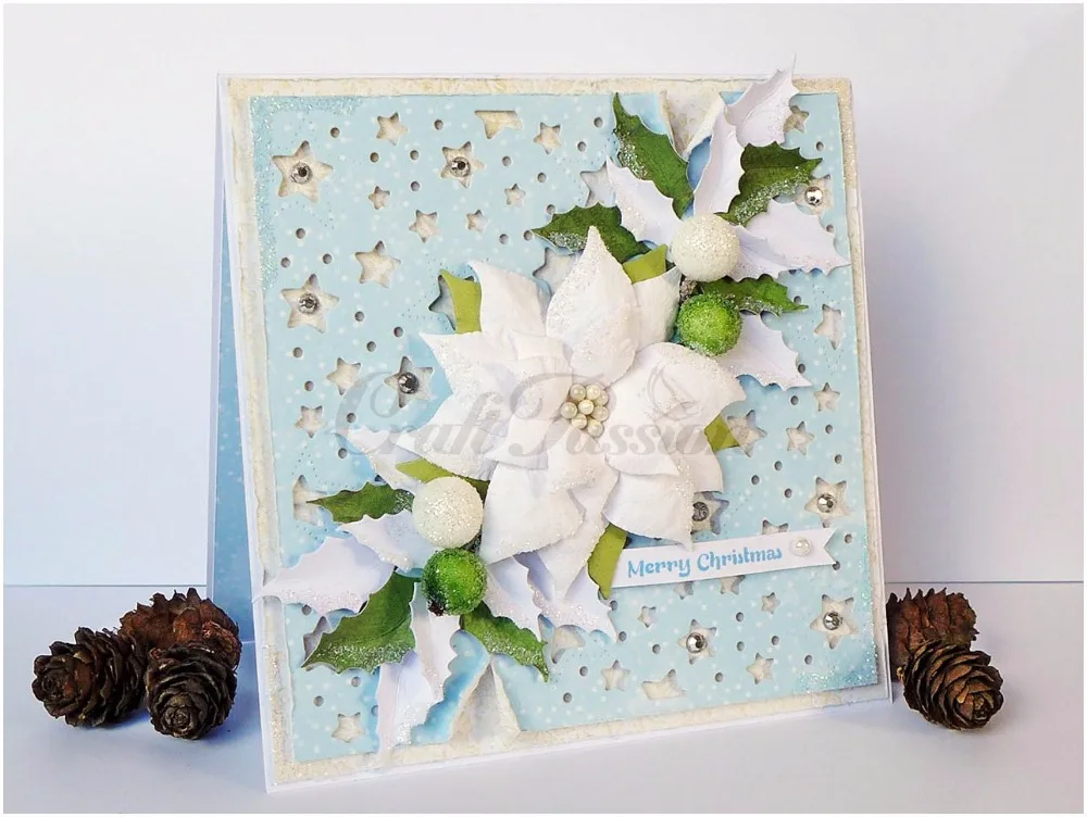 Металлические Вырубные штампы AddyCraft вырезанная форма пуансетия цветы