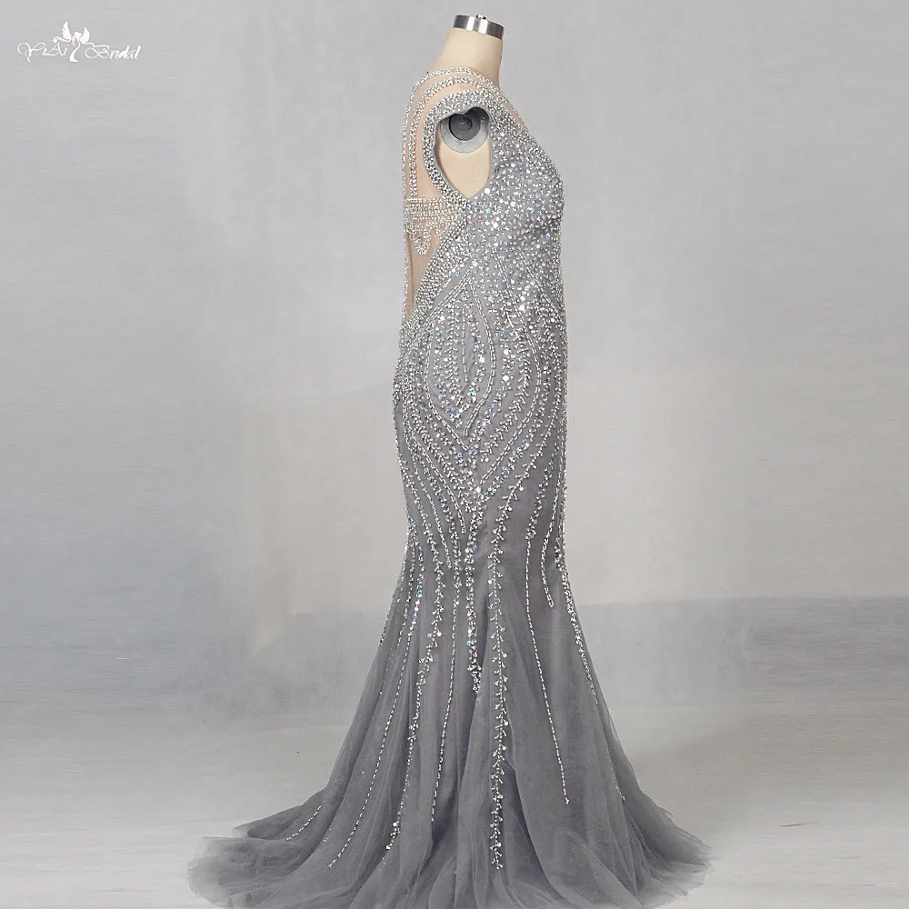 Серое Платье Yiaibridal RSE799 роскошное Сексуальное Серебряное платье женское вечернее