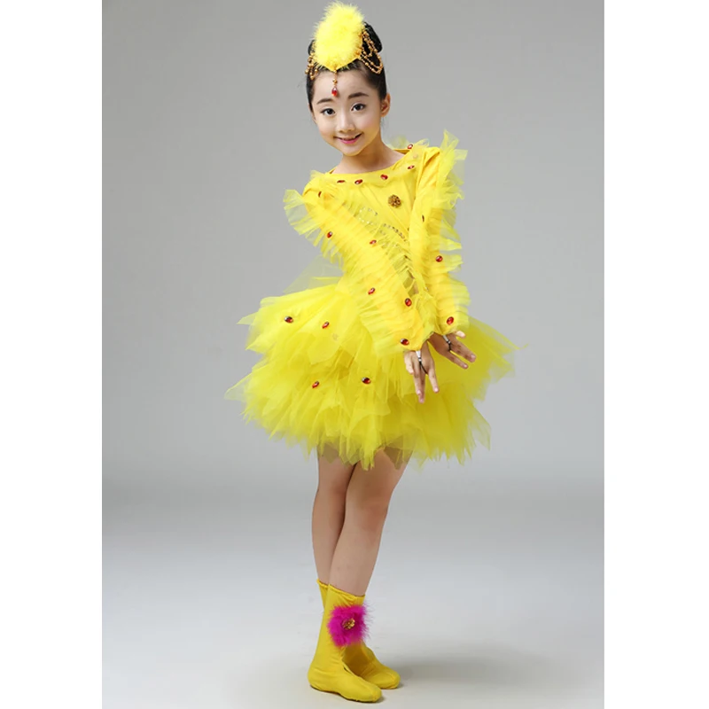 New Children's Animal Performance Clothing Insect Flying Dance Clothes Girls Birds with Wings Chick Duckling Costumes |