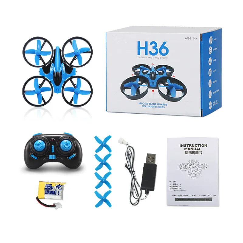 H36 мини Дрон 2 4G 6 Axis RC микро Квадрокоптеры скорости с безголовым режимом один ключ