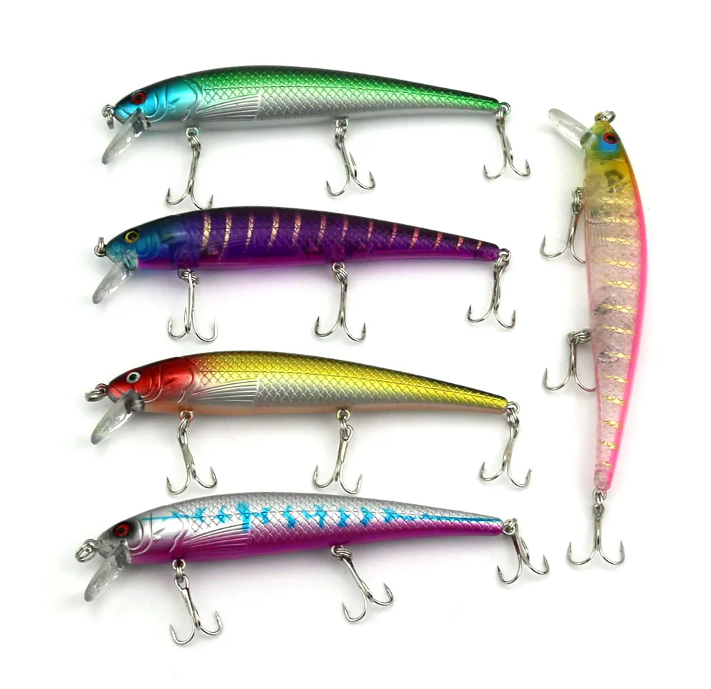 1 шт. случайный цвет 12 3 см 17 г Жесткий приманки Minnnow Блесен Иска Искусственный