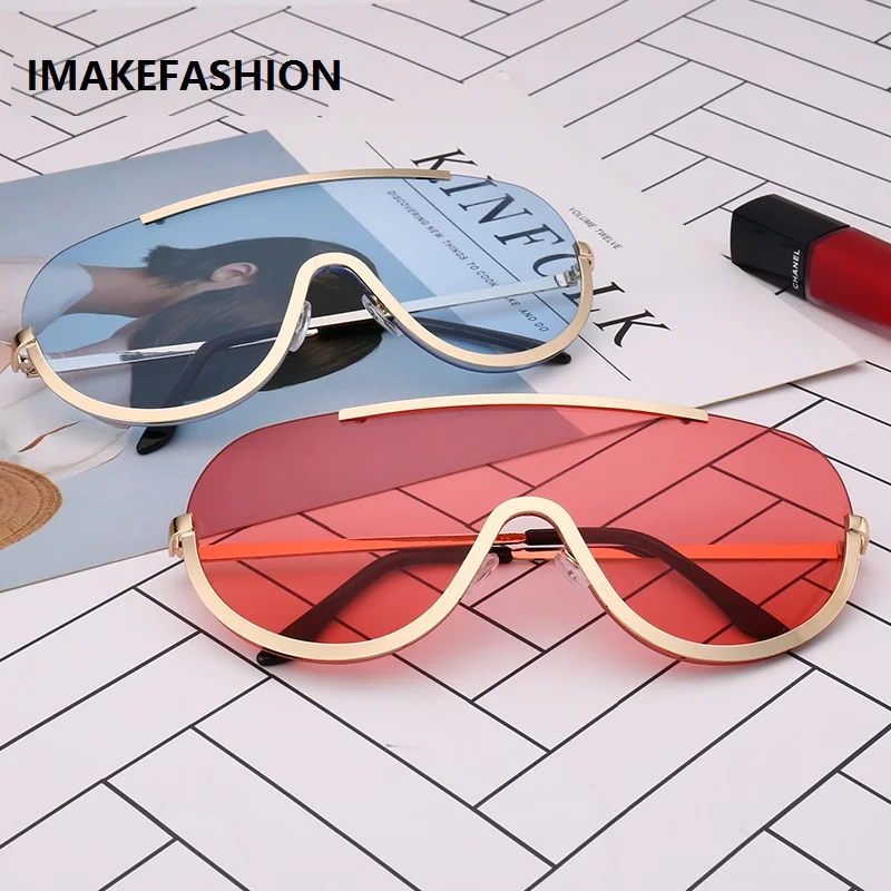 IMAKEFASHION 2017 оверсайз солнцезащитные очки для женщин большой экран люкс JWW236|oversized