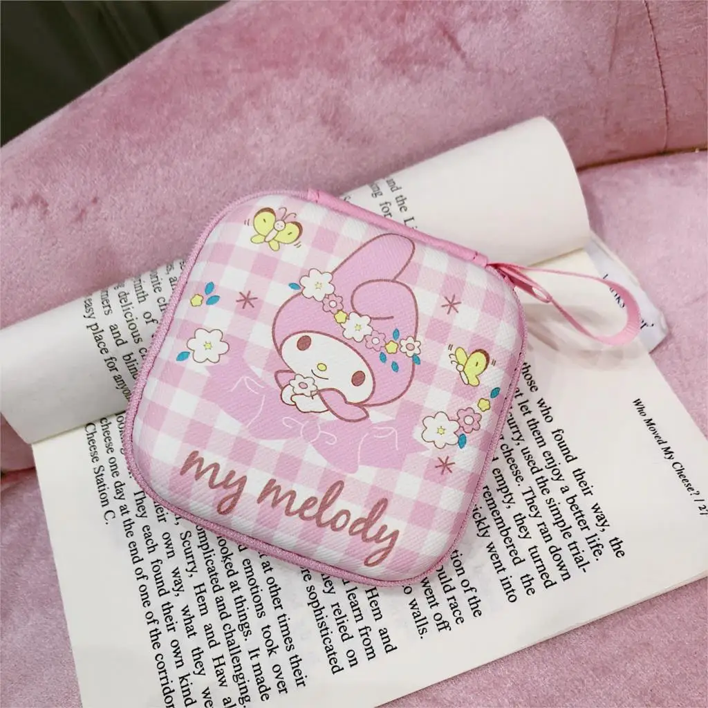 9,4 см* 9,4 см Единорог Мелодия Даффи медведь Cinnamoroll Улица Сезам узор коробка для хранения наушников сумка на молнии