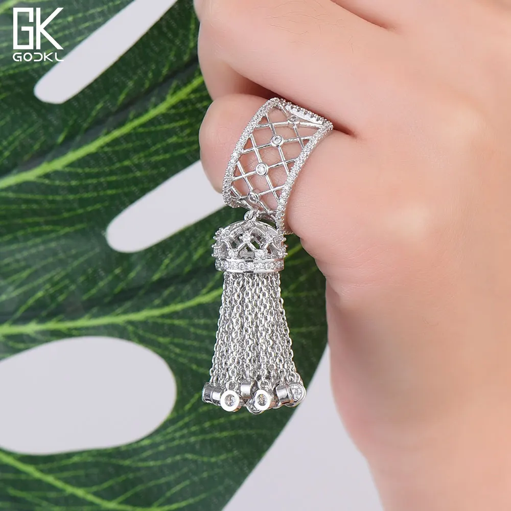Женские свадебные кольца GODKI ювелирные изделия с фианитами в нигерийском